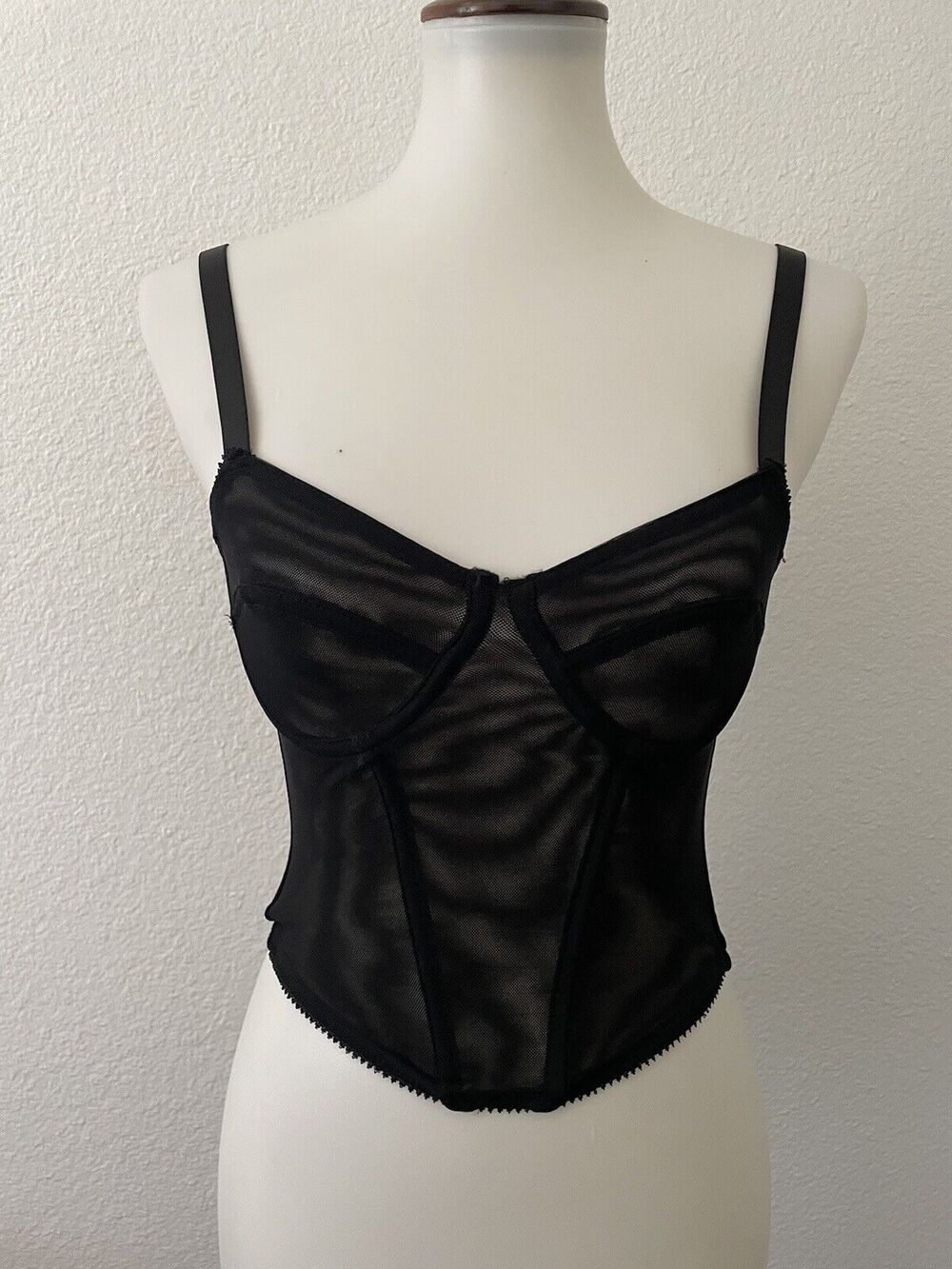 Mono B Corset Lingerie Top Sheer Stretch